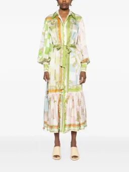 Alemais Checkmate Silk Shirtdress Multi Size AU 8 for rent on The Volte - image 11