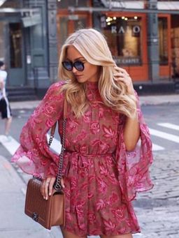 Zimmermann Karmic Flare Sleeve Playsuit Pink Paisley Chintz Size 0 / AU 8 for rent on The Volte - image 3