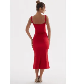House Of Cb Valencia Corset Dress Red Rose Size 12 for rent on The Volte - image 3