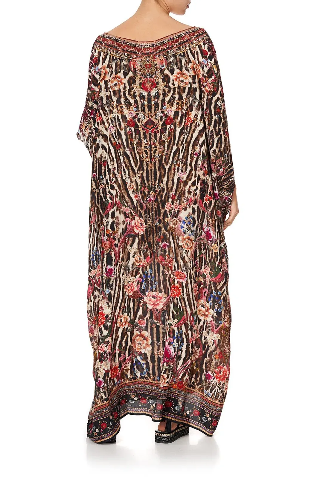 Camilla Liv A Little Silk Round Neck Kaftan Print One Size  for rent on The Volte - main image