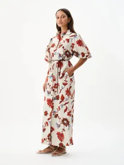 Roame Berkley Dress Cactus Bloom Sand Print Size 4 / AU 14 for rent on The Volte - image 2