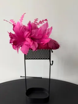 Gregory Ladner Headpiece with Feather Embellishment Pink One Size for rent on The Volte - image 1