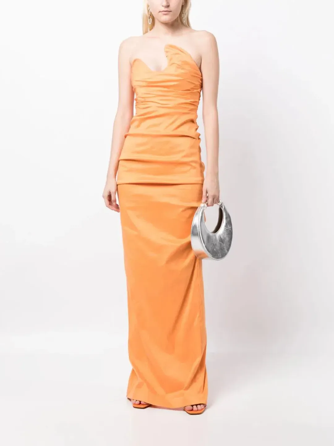 Rachel Gilbert Cheri Gown Orange Size 10 for rent on The Volte - main image