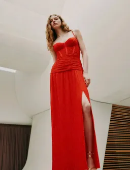 Manning Cartell Double Time Pleat Dress Red Size 10 for rent on The Volte - image 6