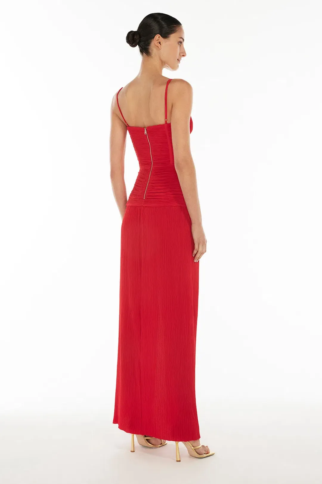 Manning Cartell Double Time Pleat Dress Red Size 10 for rent on The Volte - main image