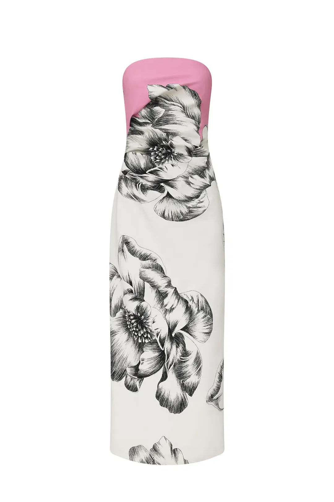 Manning Cartell Overbloom Midi Dress White/Black Floral Size 8 for rent on The Volte - main image