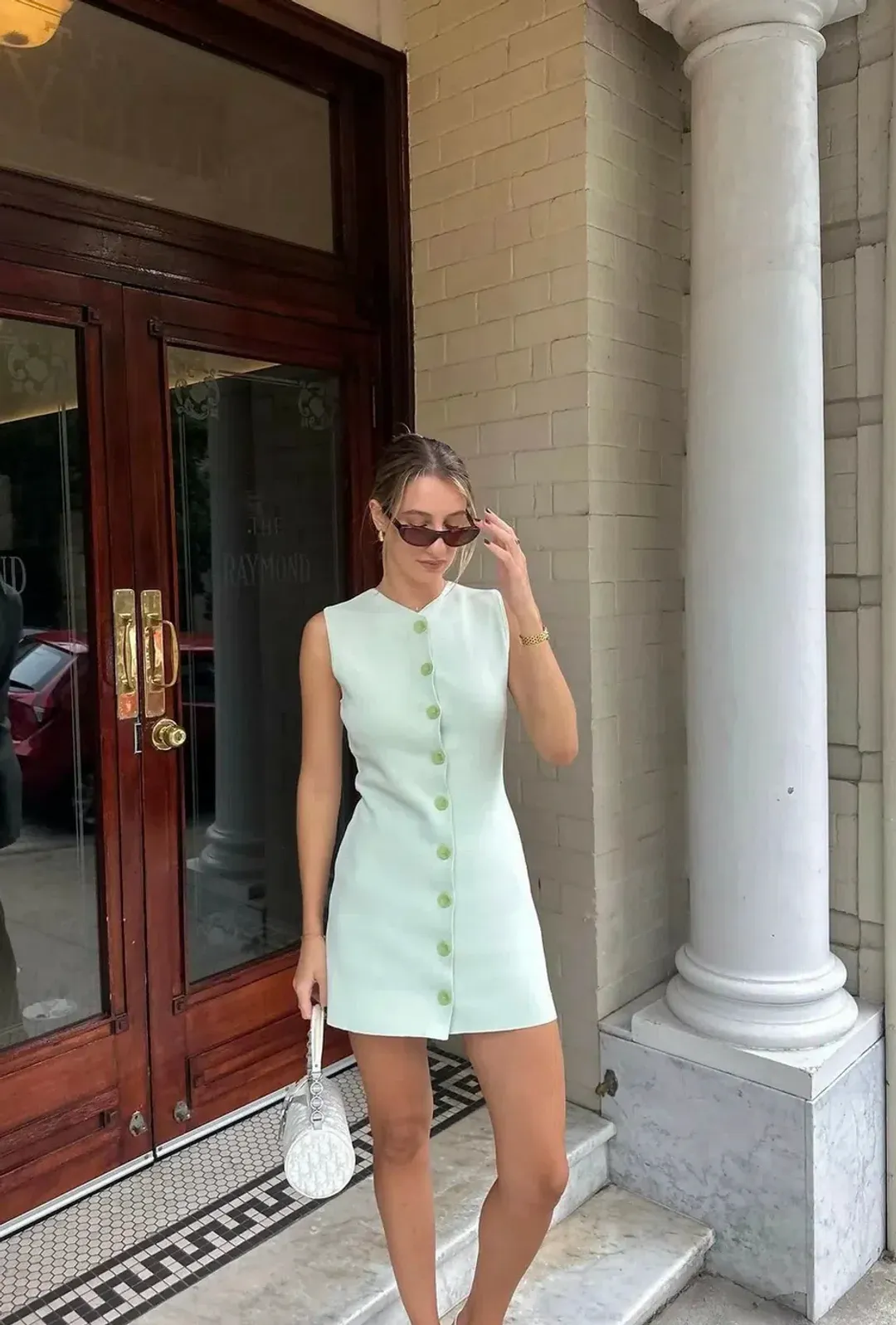 Bec & Bridge Ilora Knit Mini Dress Mint Size 6  for rent on The Volte - main image