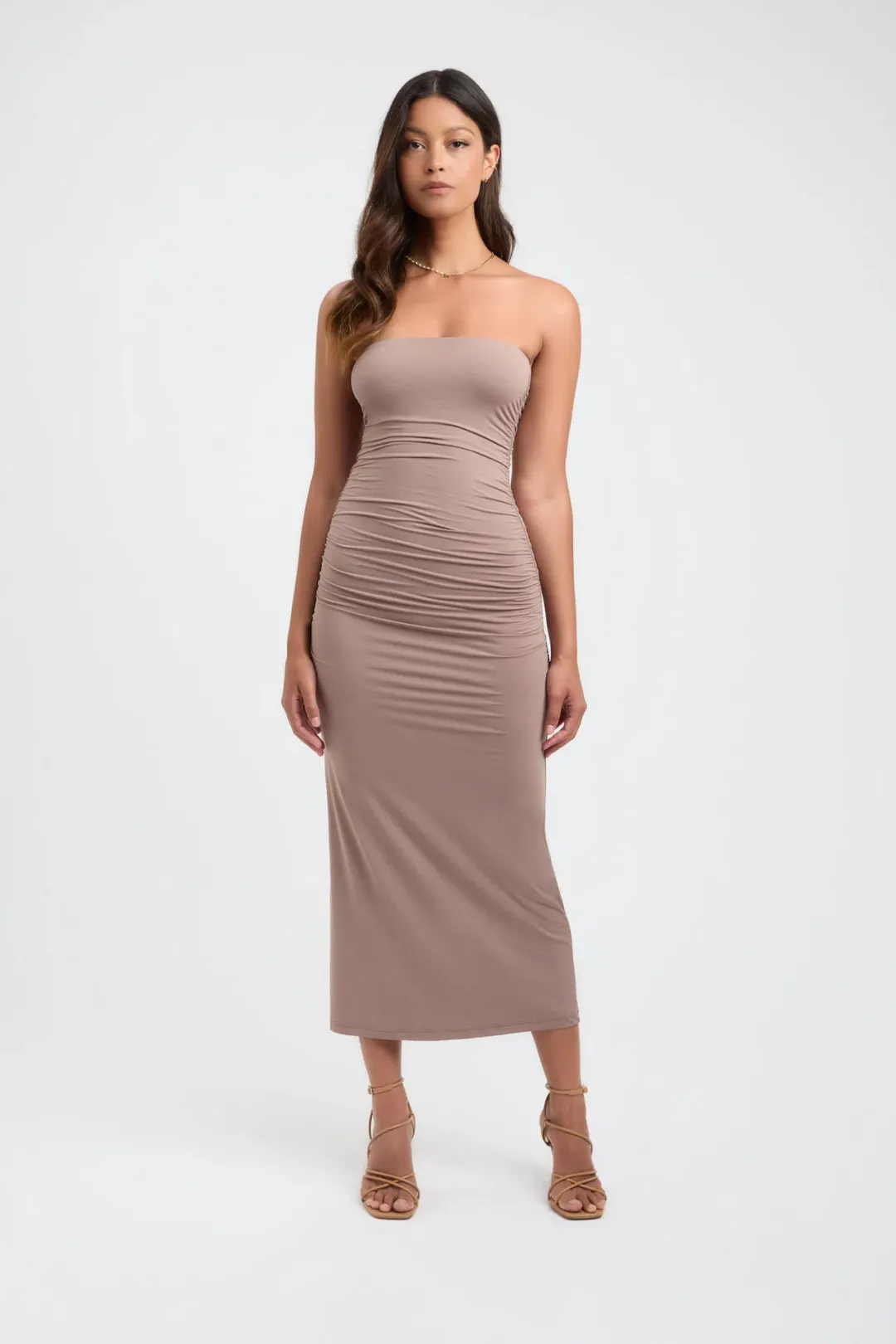 Kookai Elise Strapless Dress Ginger Snap Size 8 for rent on The Volte - main image