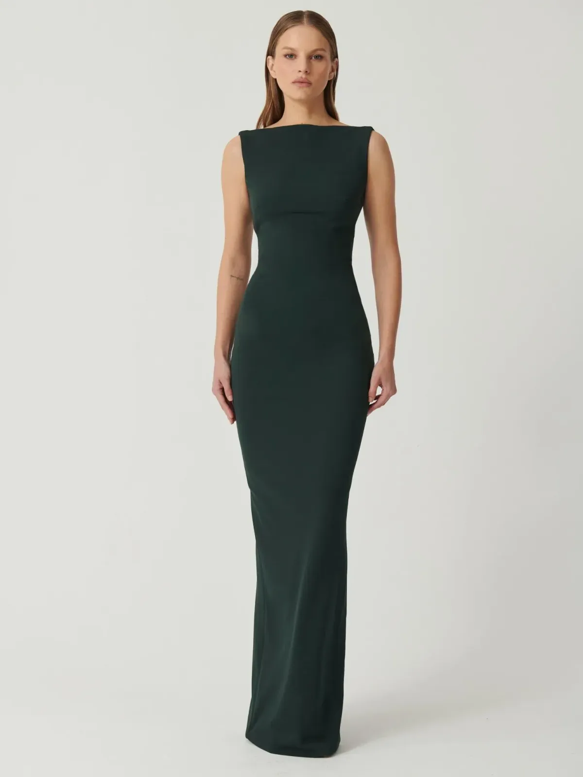 Effie Kats Verona Gown Sacremento Green Size S / AU 8 for rent on The Volte - main image