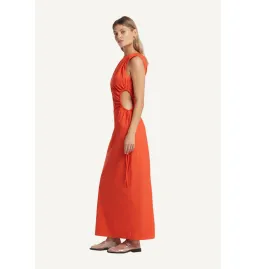 Sir the Label Anja Cut Out Dress Mandarin Red Size 1 / AU 8 for rent on The Volte - image 3