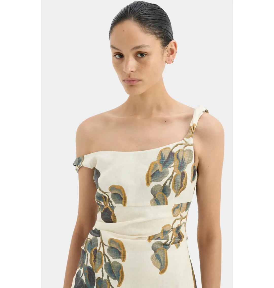 Sir the Label Evalita Twist Midi Dress Pine Valley Size 2 / AU 10 for rent on The Volte - main image