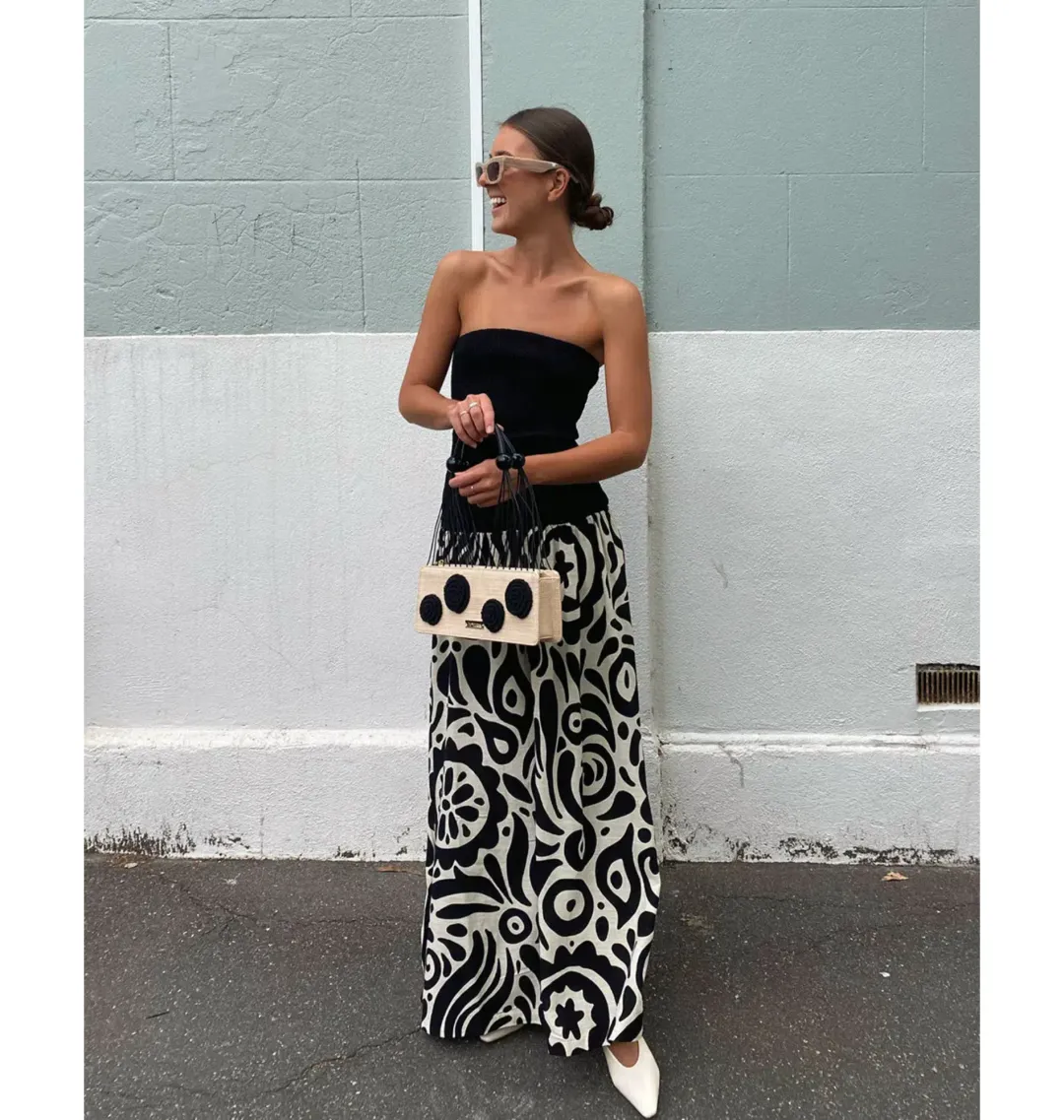 The Wolf Gang Alyss Maxi Dress Print Size AU 12  for rent on The Volte - main image