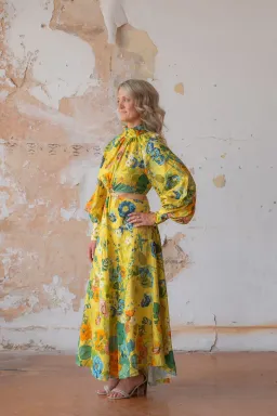 Alemais Cresida Cutout Midi Dress Print Size AU 10 for rent on The Volte - image 2