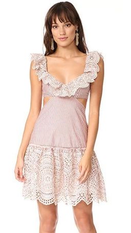 Zimmermann Meridian Stripe Frill Dress Red Stripe Size 6 for rent on The Volte - image 3