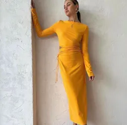 Camilla & Marc Alexandre orange dress size 10 for rent on The Volte - image 2