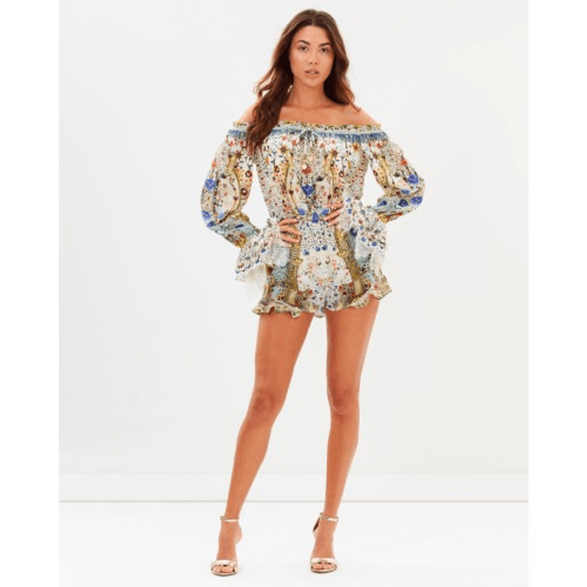 CAMILLA multi print playsuit size 10 for rent on The Volte - main image