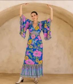 Nine Lives Bazaar Celeste Dress in Serenity  for rent on The Volte - image 2