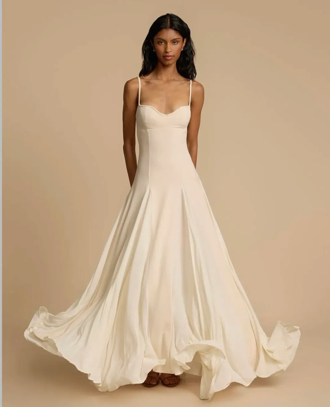 Arcina Ori  Paloma Dress in Stone Size 8  for rent on The Volte - main image