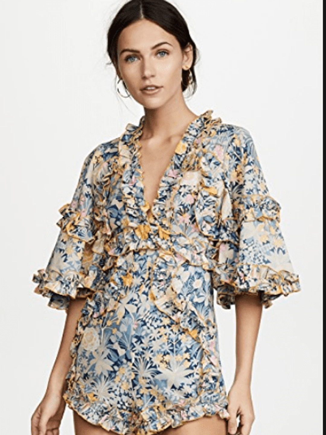 Alice Mccall 'Choose Me Romper' Blue Floral Sz 8 for rent on The Volte - main image