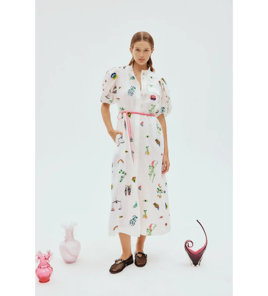 Alemais Atticus Shirt Dress Print Size 10 for rent on The Volte - main image