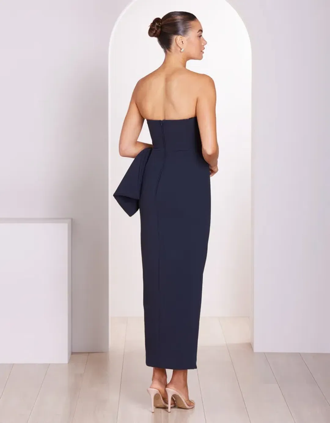 Pilgrim Jasmine Strapless Gown Blue Size 12  for rent on The Volte - main image