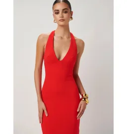 Effie Kats Eiza Gown in Cherry Red Size S / AU 8 for rent on The Volte - image 2