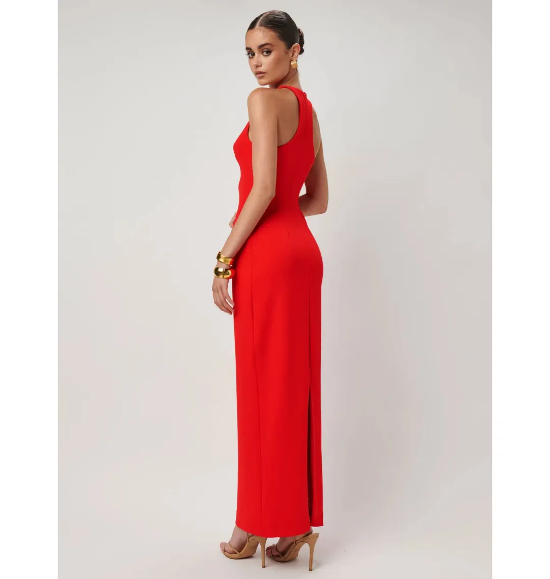 Effie Kats Eiza Gown in Cherry Red Size S / AU 8 for rent on The Volte - main image
