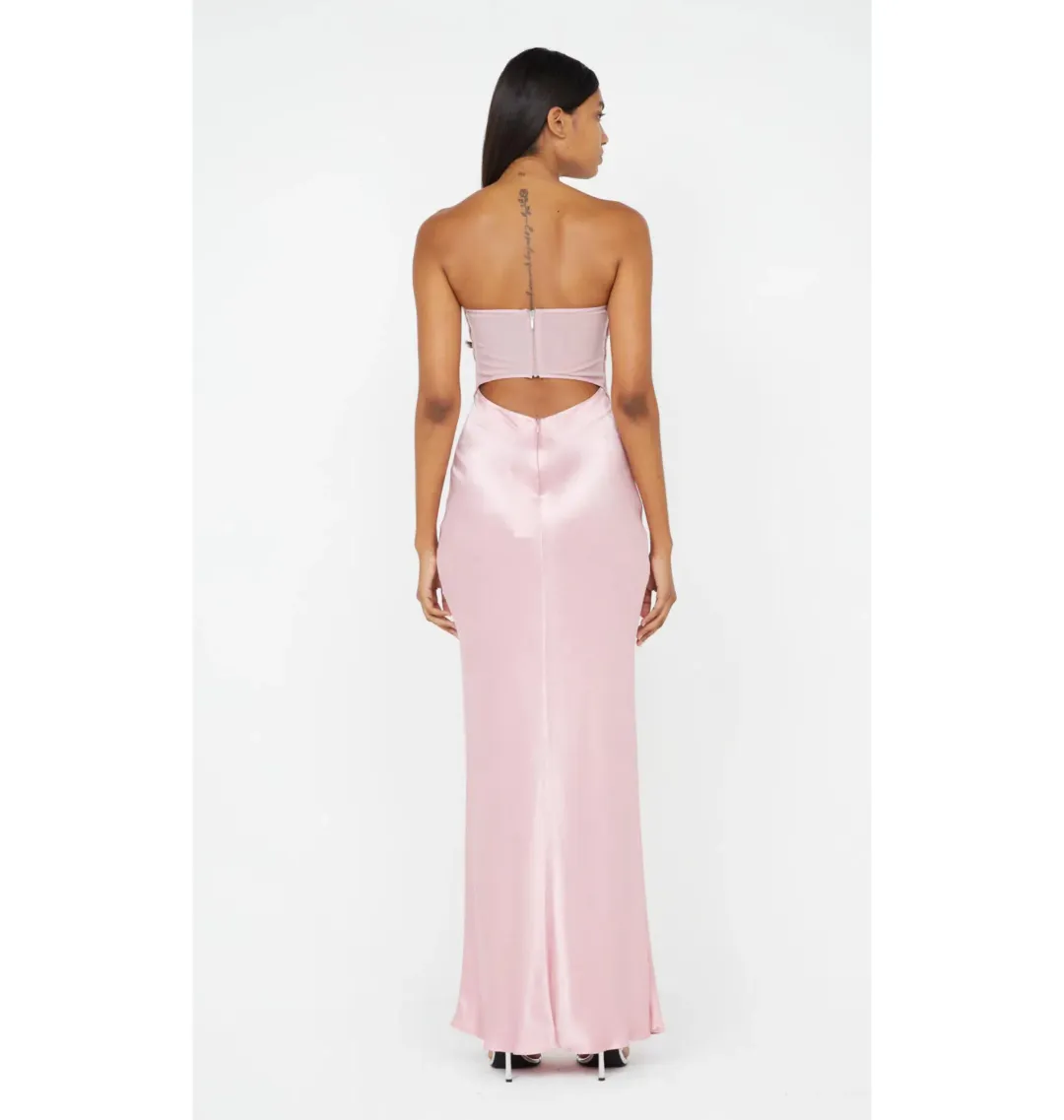 Bec & Bridge Halle Strapless Dress in Dusty Pink Size AU 6 for rent on The Volte - main image