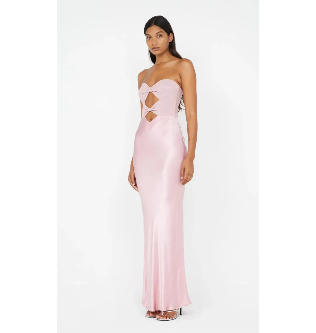 Bec & Bridge Halle Strapless Dress in Dusty Pink Size AU 6 for rent on The Volte - main image