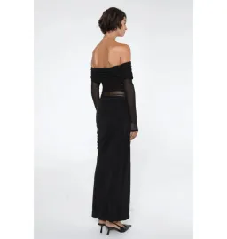 Benni Yasmin Off-Shoulder Maxi Dress Black Size AU 8 for rent on The Volte - image 3
