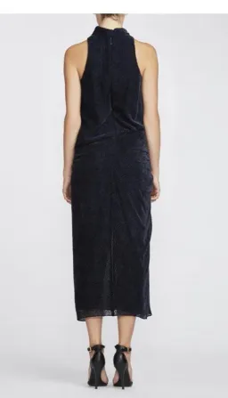 Camilla and Marc Saki Drape Sleeveless Dress Blue Size 6 for rent on The Volte - image 2