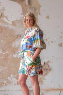 Alemais Nadia Mini Shirtdress Multi Size 12  for rent on The Volte - image 2