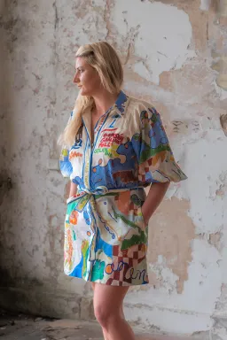 Alemais Nadia Mini Shirtdress Multi Size 12  for rent on The Volte - image 3