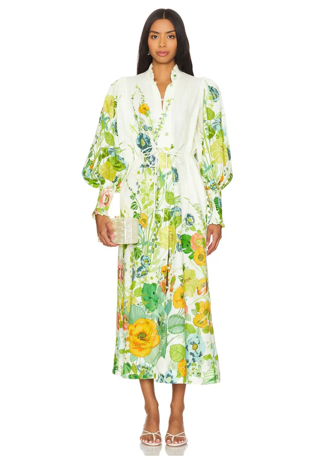 Alemais Zhivago Constance Shirt Dress Floral Size 14 for rent on The Volte - main image