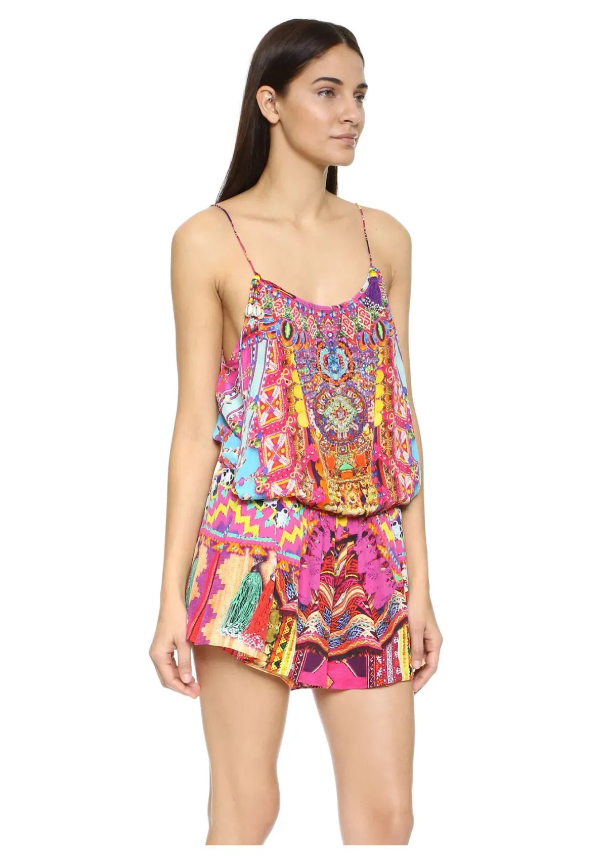 Camilla Childs Play Silk Playsuit Multi Size 8 for rent on The Volte - main image