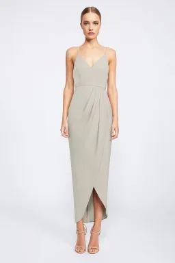 Shona Joy Core Cocktail Dress Oyster Grey Size 8 for rent on The Volte - image 1