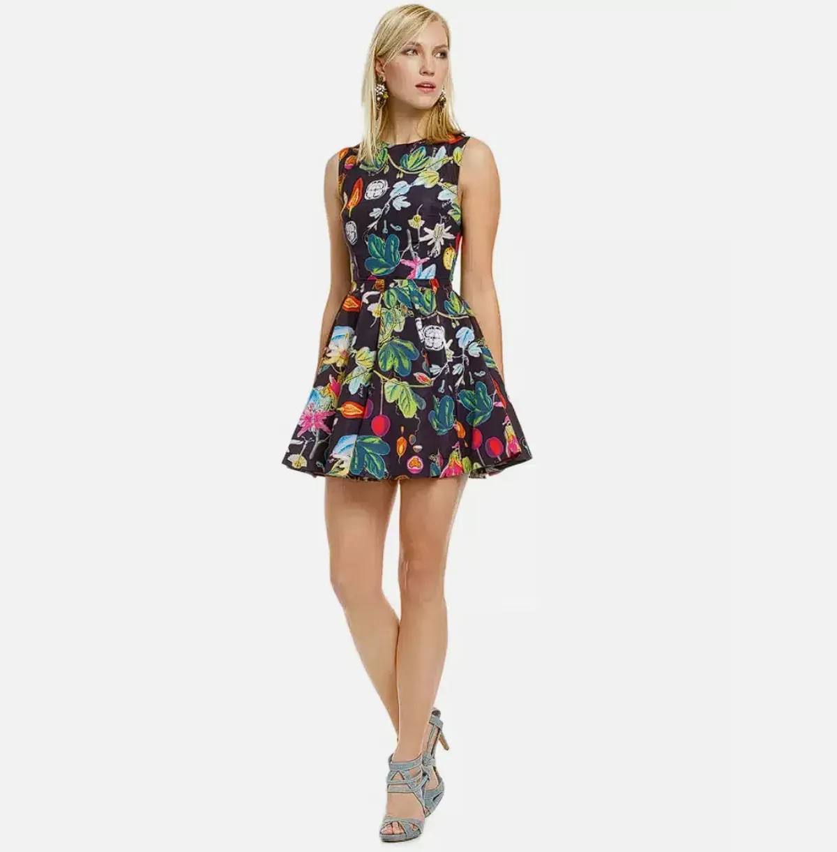 Camilla and Marc Cosmic Gardens Mini Dress Print Size 8 for rent on The Volte - main image