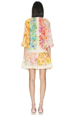 Zimmermann Raie Lantern Mini Dress Multi Floral Size 3 / AU 14 for rent on The Volte - image 3