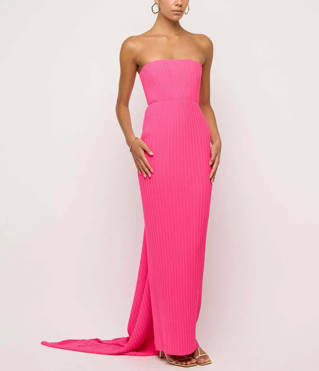 Solace London Harlee Maxi Dress Pink Size 6  for rent on The Volte - main image