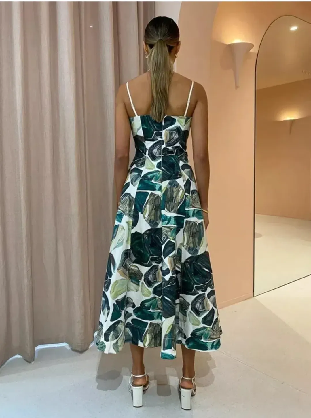 Alemais Siena Bandeau Midi Dress Print Size 8 for rent on The Volte - main image