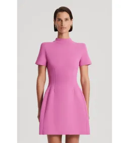 Scanlan Theodore Crepe Knit Peplum Dress Peony   Size 8 for rent on The Volte - image 1