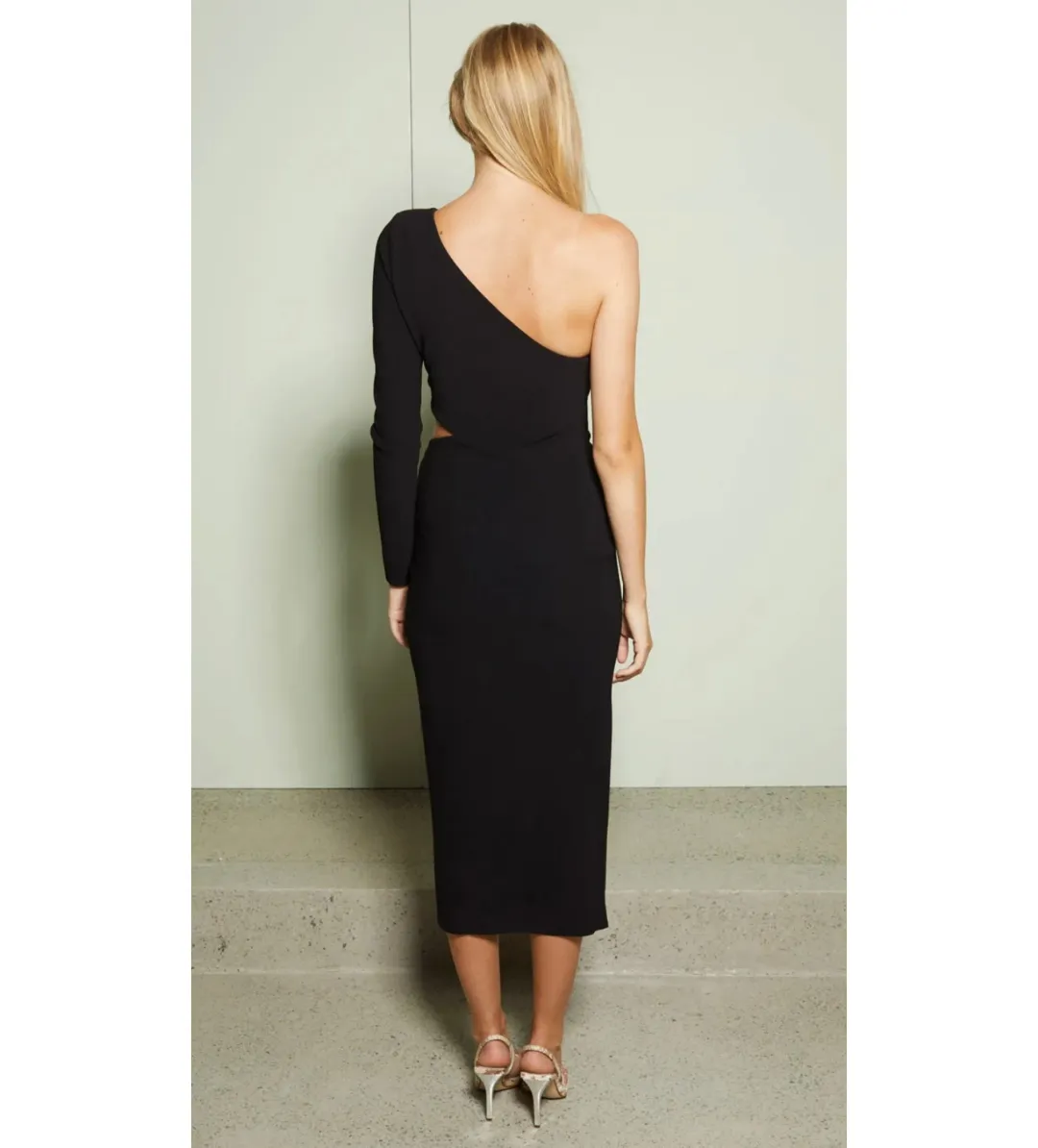 BEC + BRIDGE BLACK ELKE ASYM MIDI DRESS for rent on The Volte - main image