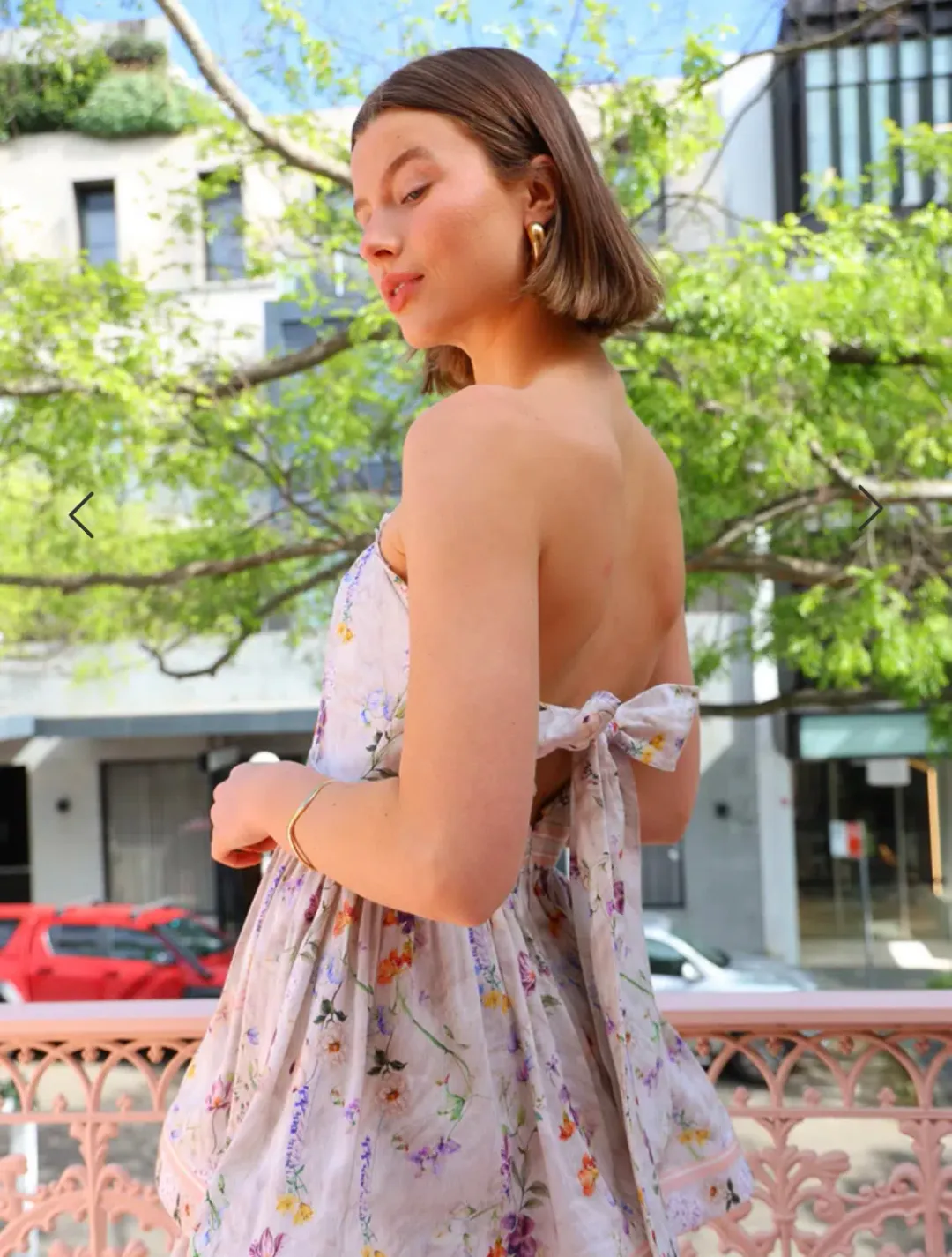 Aqua Blu Moonflower Heidi Dress, Size AU 8, Strapless Maxi Tiered Ruffles  for rent on The Volte - main image