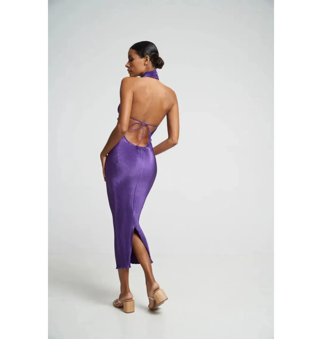 L'Idee Arabian Klum Midi Dress Purple Size AU 6 for rent on The Volte - main image