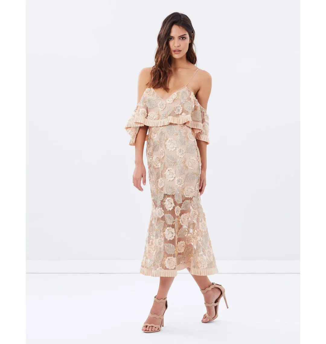 Alice McCall Northern Lights Dress Blush Size AU 12 for rent on The Volte - main image