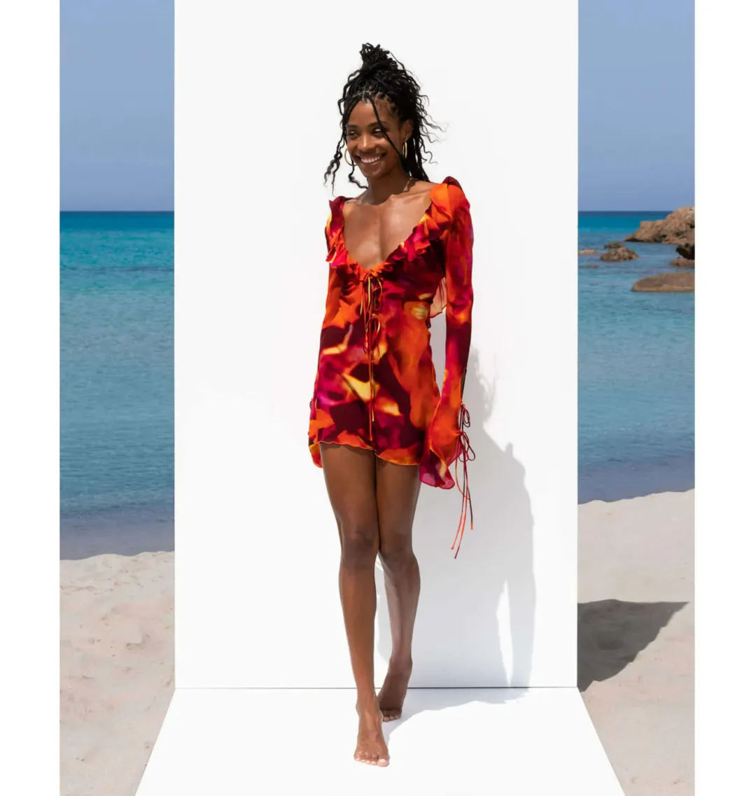 Rat & Boa Dali Dress  in Multi Size XS / AU 6 for rent on The Volte - main image