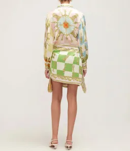 Alemais Checkmate Silk Mini Dress Multi Size AU 10 for rent on The Volte - image 16