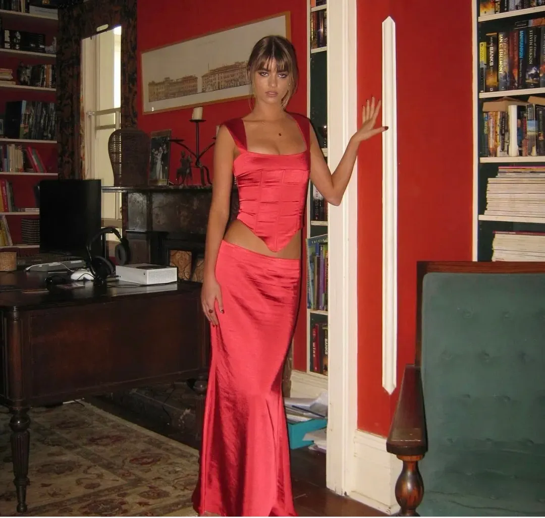 I Am Delilah Valerie Set in Cherry Size XS / AU 6 for rent on The Volte - main image