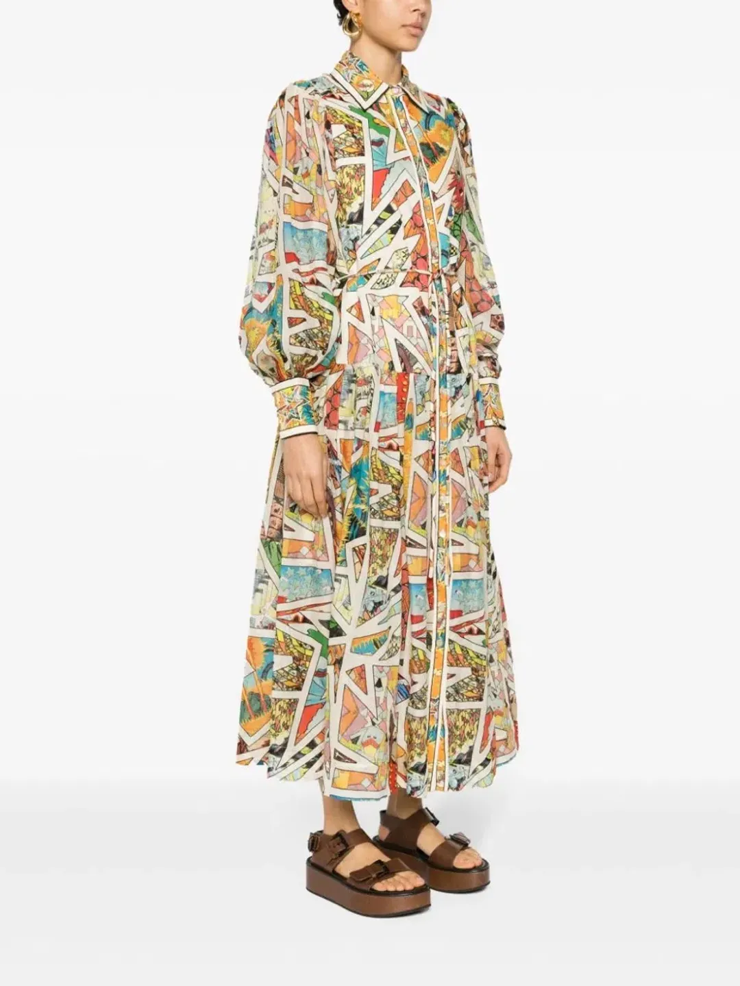 Alemais Star Man Midi Shirtdress Multi Size 10 AU for rent on The Volte - main image