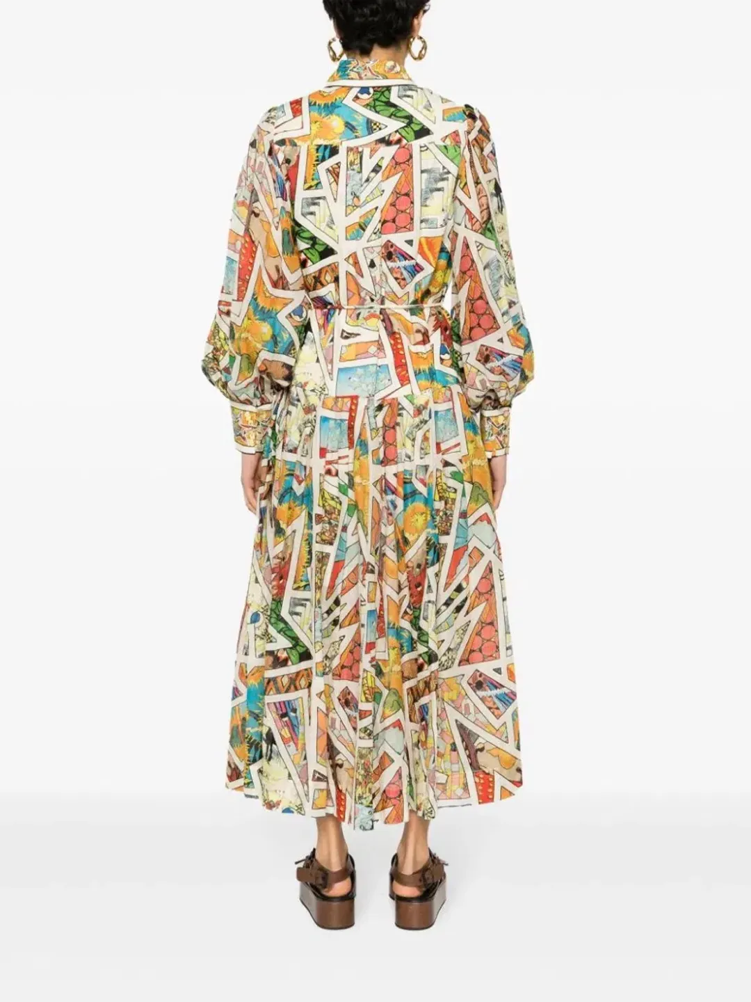 Alemais Star Man Midi Shirtdress Multi Size 10 AU for rent on The Volte - main image